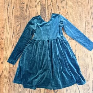 Hanna Andersson Deep Green Velvet Dress